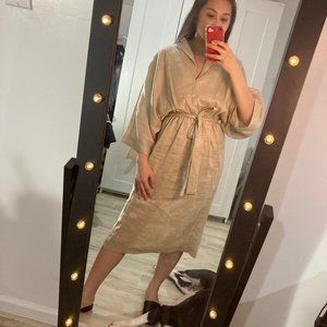 &Other Stories Beige Linen Dress